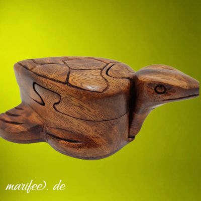 Holzbox Schildkröte aus Hartholz, mit Geheimfach, Schmuckdose Holzbox Schildkröte aus Hartholz, mit Geheimfach, Schmuckdose