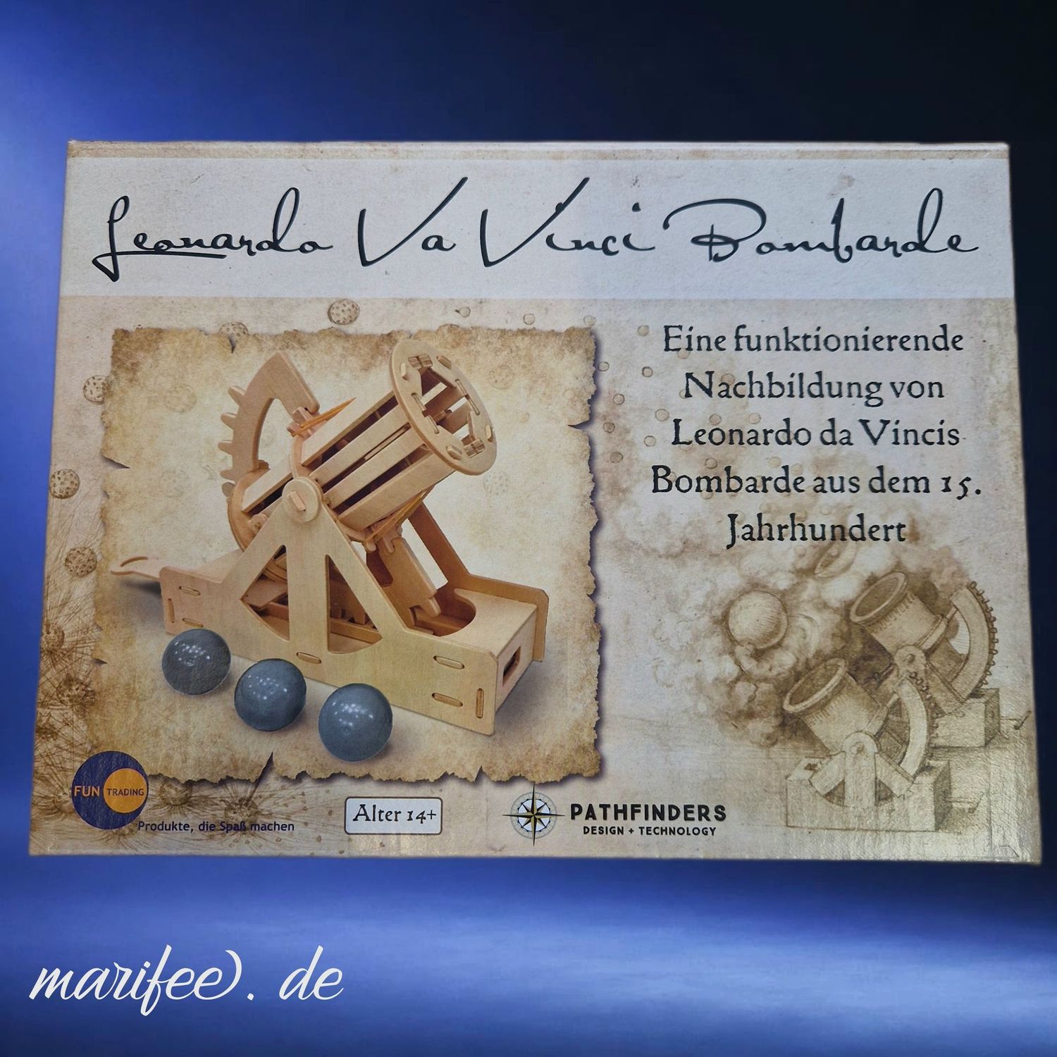 Leonardo da Vinci Bombarde, Holzbausatz ca. 240 x 180 mm, Kanone