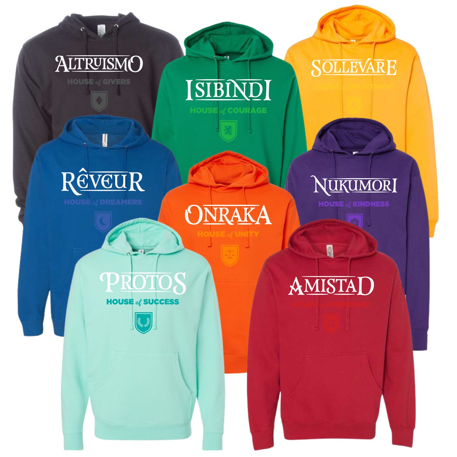 #2 House Hoodie Crest below House Name