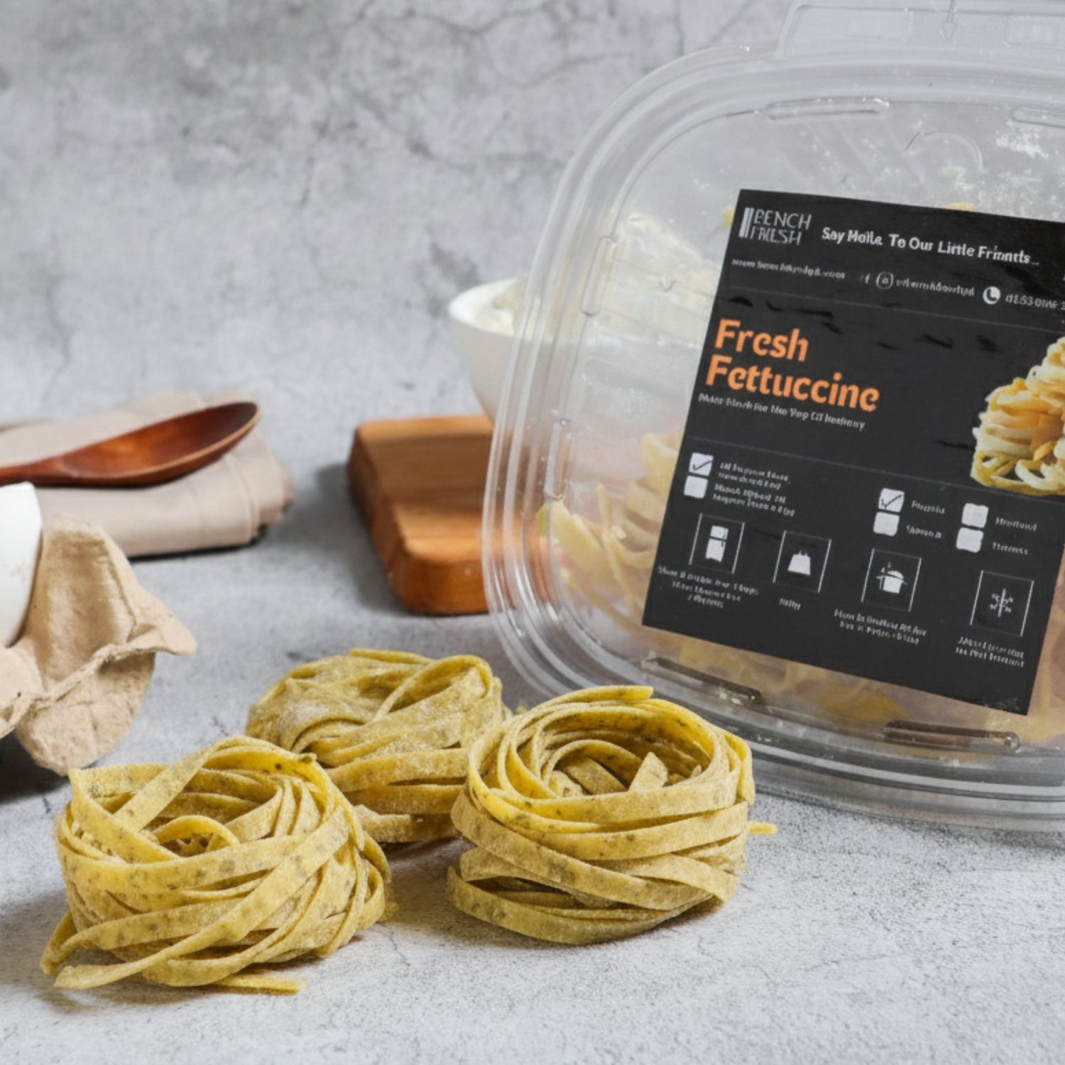 Fresh Mint Pressed Fettuccine (400g)