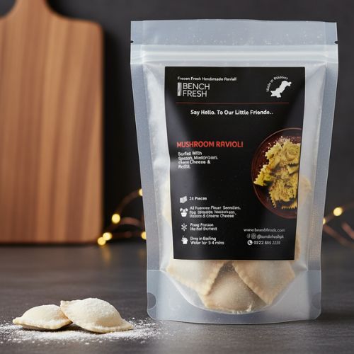 Mushroom Ravioli - 24 pieces per box (Frozen Fresh)