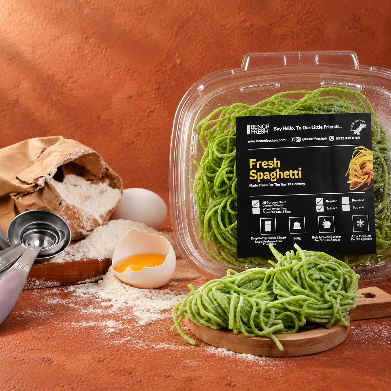 Spinach Egg Spaghetti (400g)