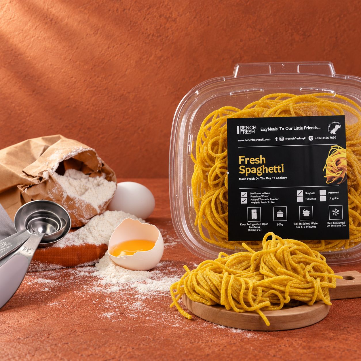 Turmeric Egg Spaghetti (400g)