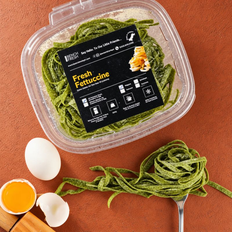 Spinach Egg Fettuccine (400g)