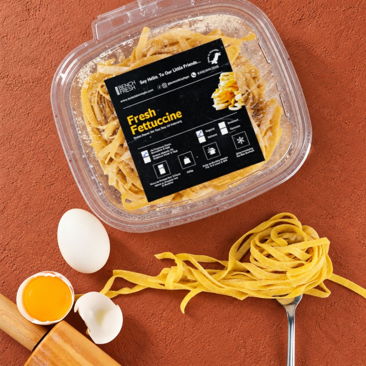 Turmeric Egg Fettuccine (400g)