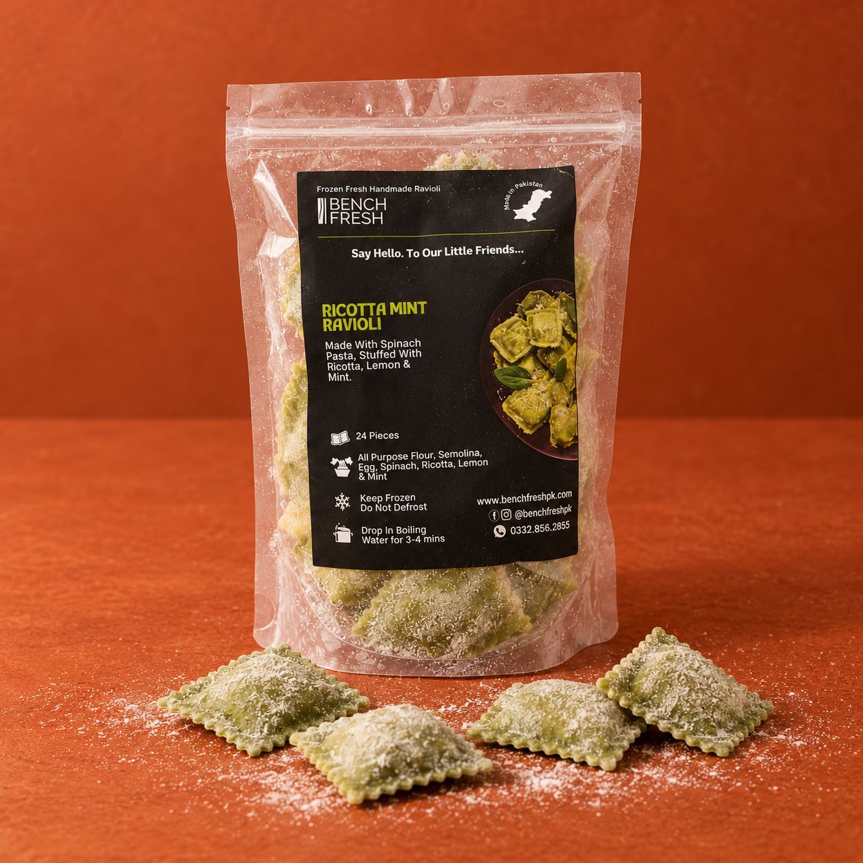 Ricotta Mint Ravioli - 24 Pieces (Frozen Fresh)