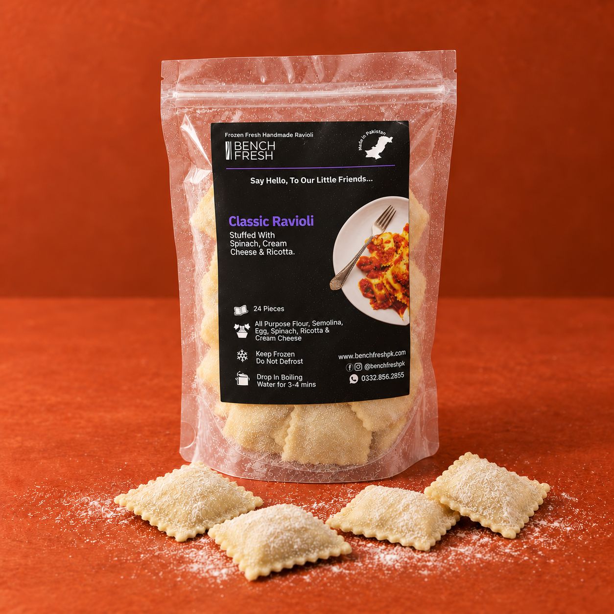 Classic Ravioli - 24 pieces per box (Frozen Fresh)