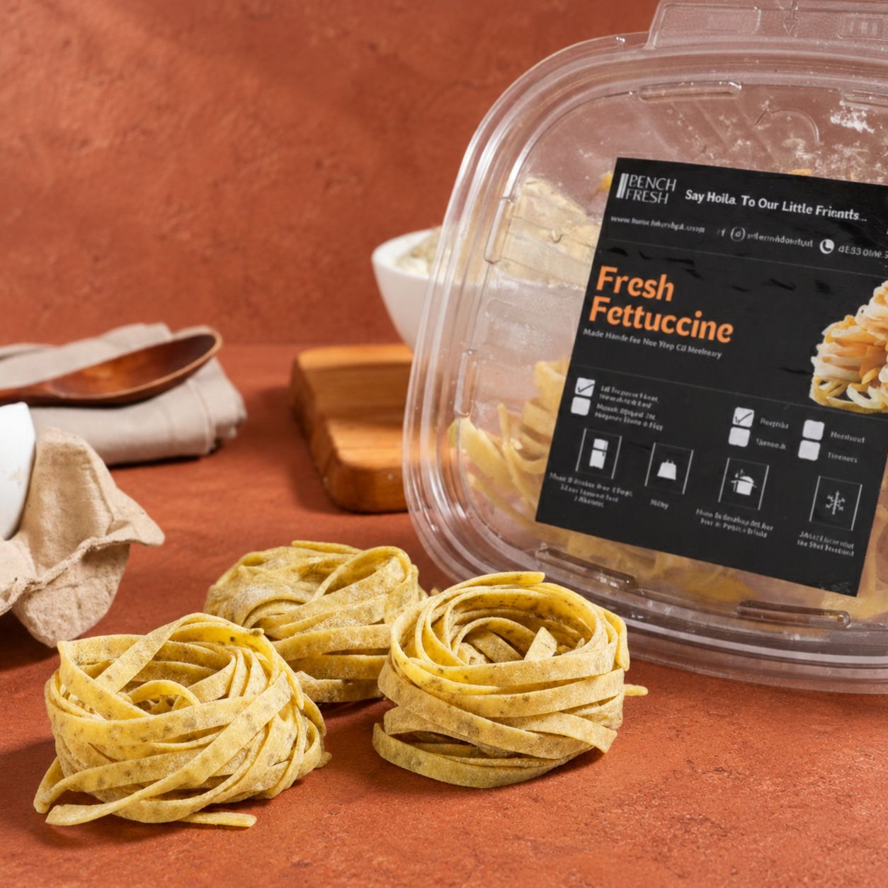 Fresh Mint Pressed Fettuccine (400g)