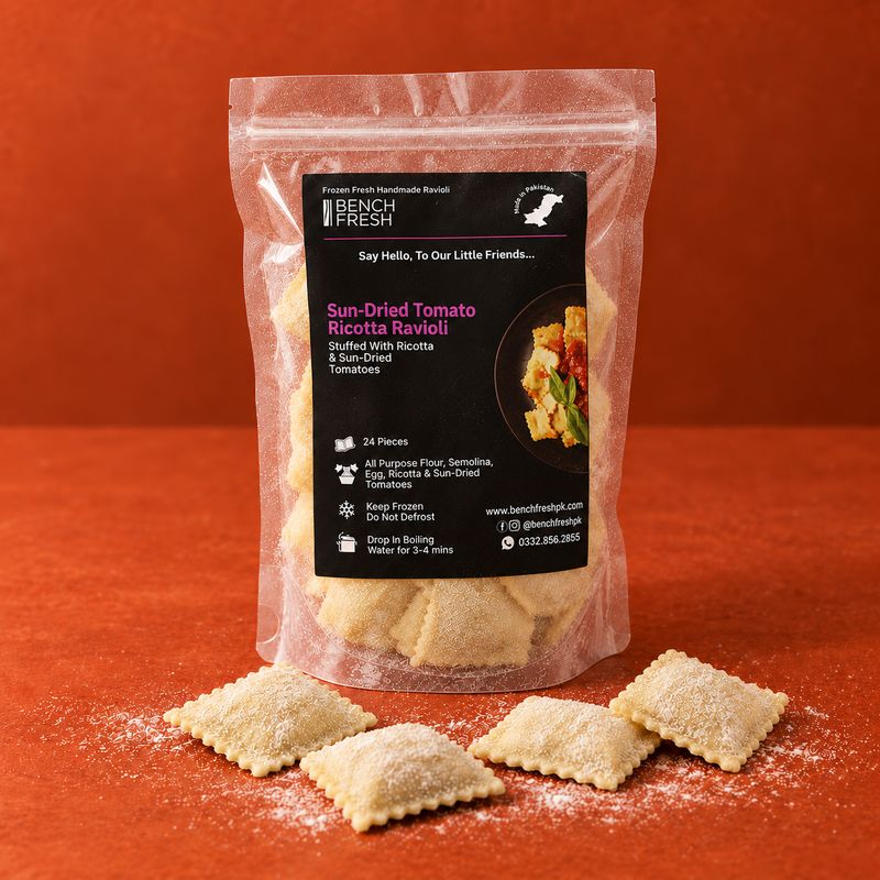 Sun-Dried Ricotta Ravioli - 24 pieces per box (Frozen Fresh)