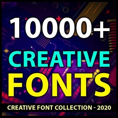 Fonts Collection + 10000