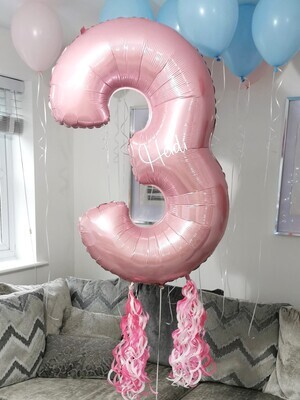 40" Helium Filled Personalised Jumbo Number Balloons