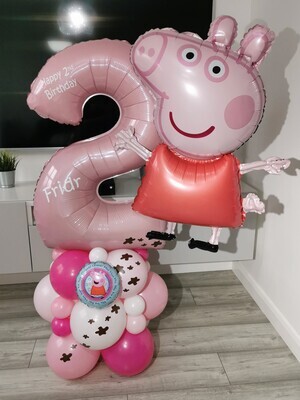 Peppa Pig Supershape Number Balloon Column