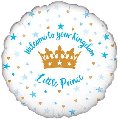 Welcome Little Prince Stars Foil Balloon