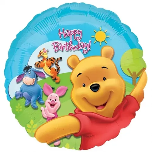 Winne the Pooh &amp; Friends Sunny Happy Birthday Foil Balloon