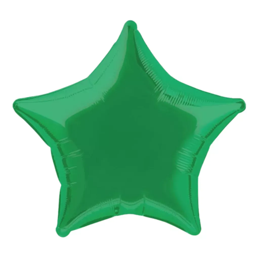 Green 20 Inch Personalised Helium Filled Star Balloon