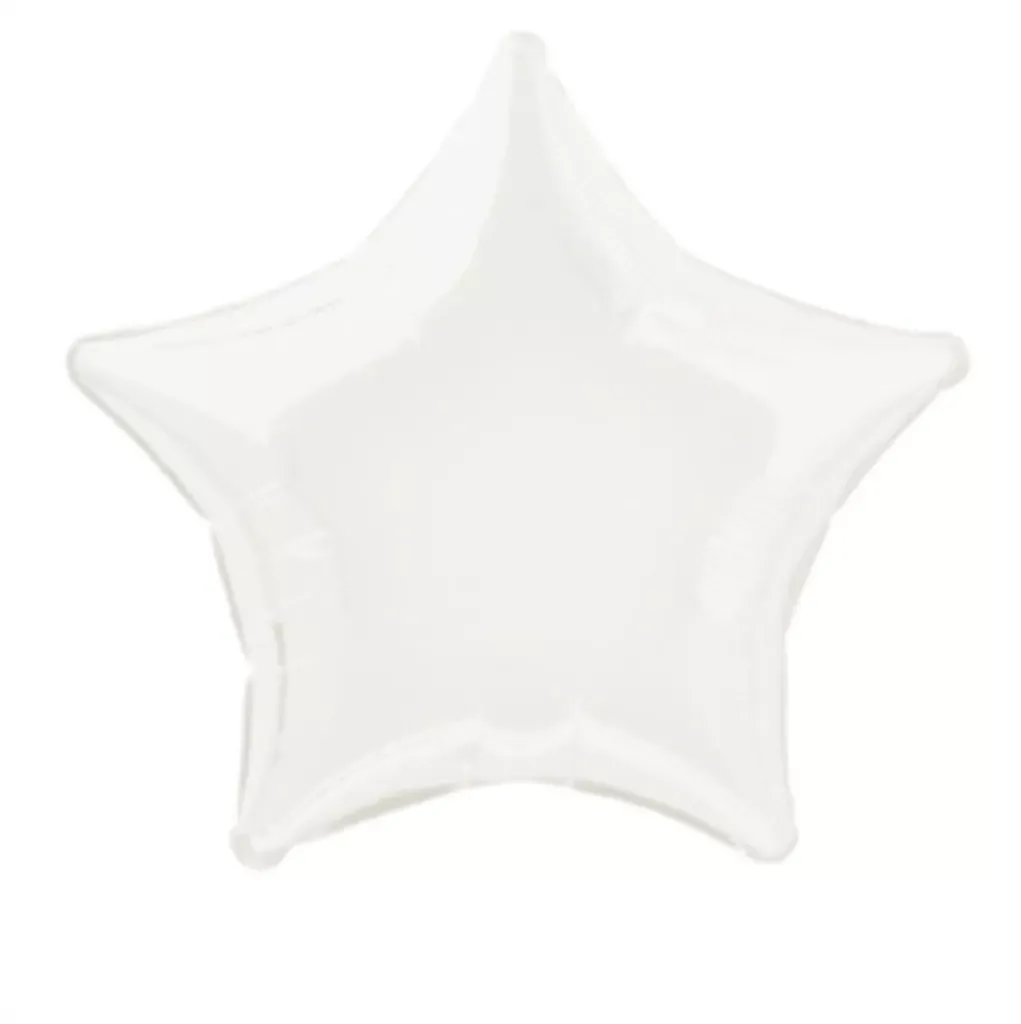White 20 Inch Personalised Helium Filled Star Balloon