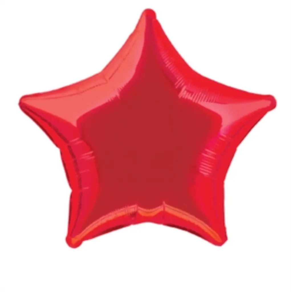Red 20 Inch Personalised Helium Filled Star Balloon