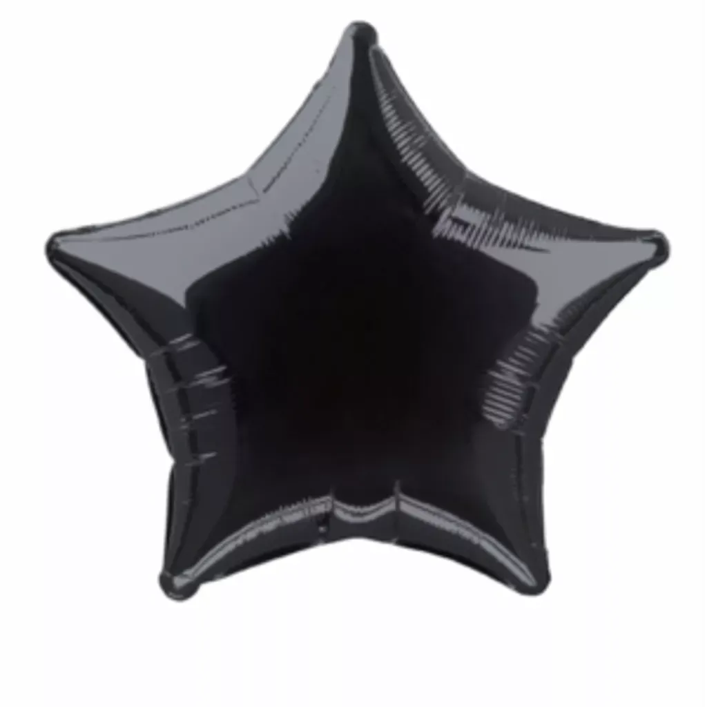 Black 20 Inch Personalised Helium Filled Star Balloon