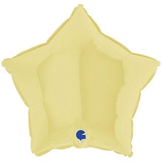 Matte Yellow 18 Inch Personalised Helium Filled Star Balloon
