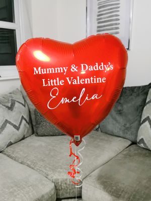 Sitting Teddy Personalised Heart Foil
