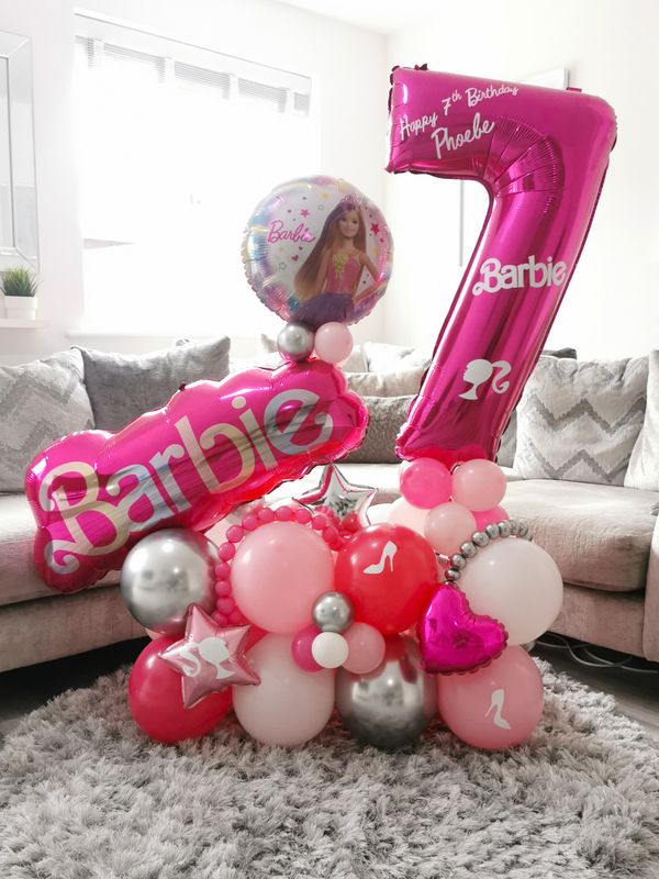 Deluxe Barbie Birthday Balloon Stack