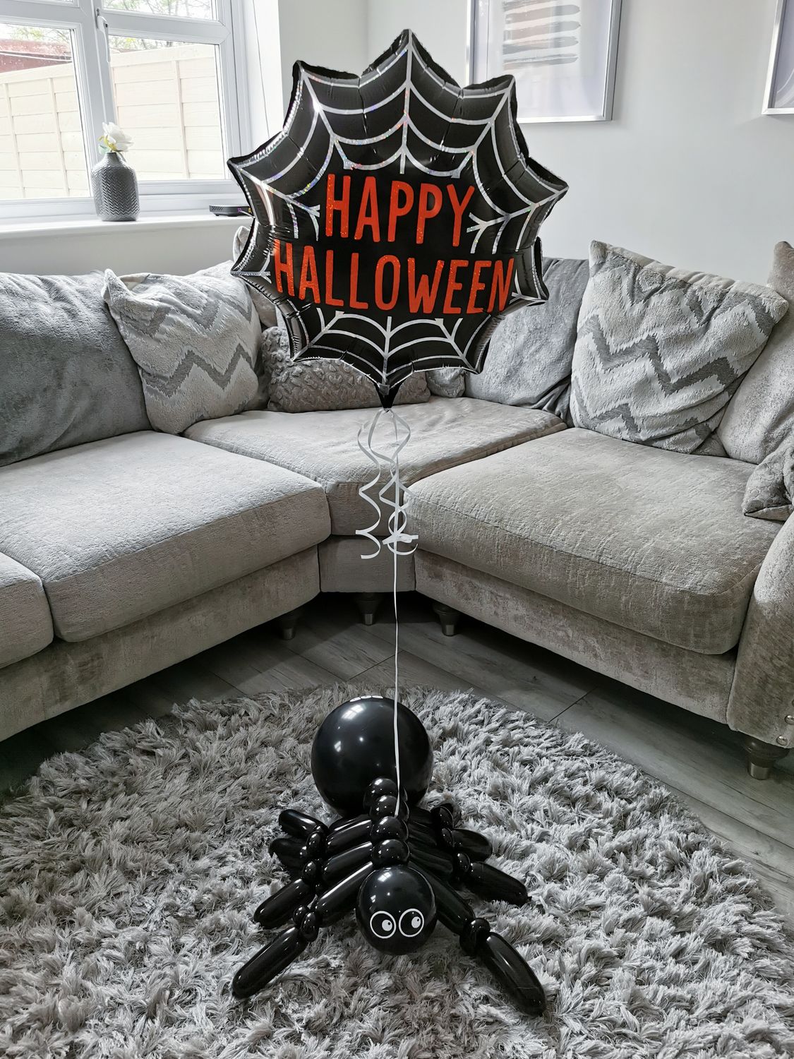 Balloon Spider And Helium Filled Happy Halloween Foil
