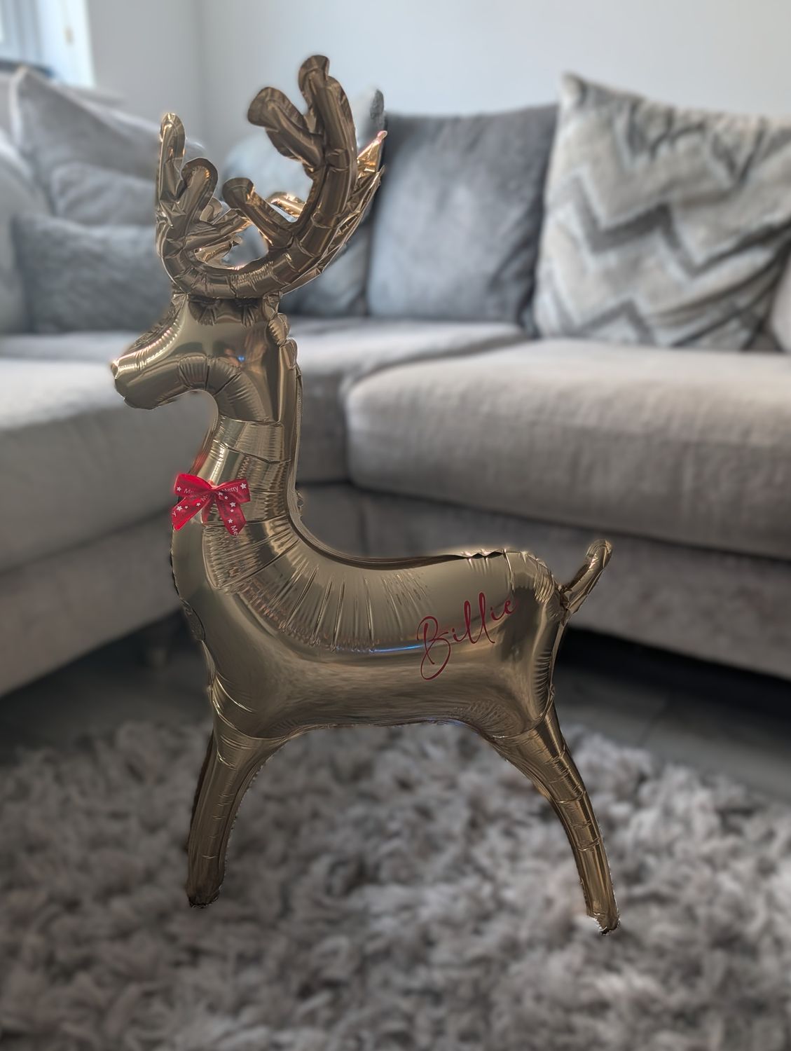 Personalised Reindeer Foil Balloon
