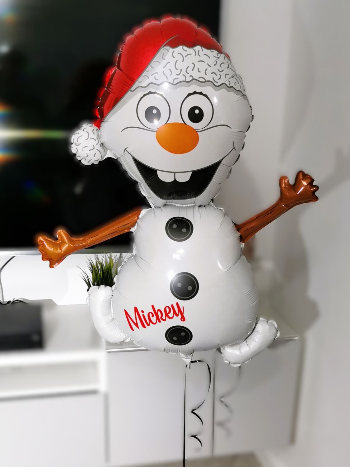 Personalised Snowman Christmas Balloon