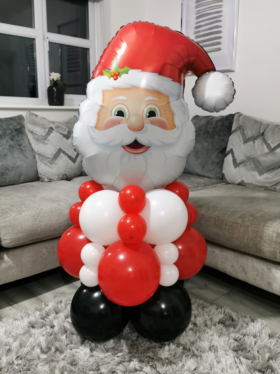 Large Santa Balloon Stack