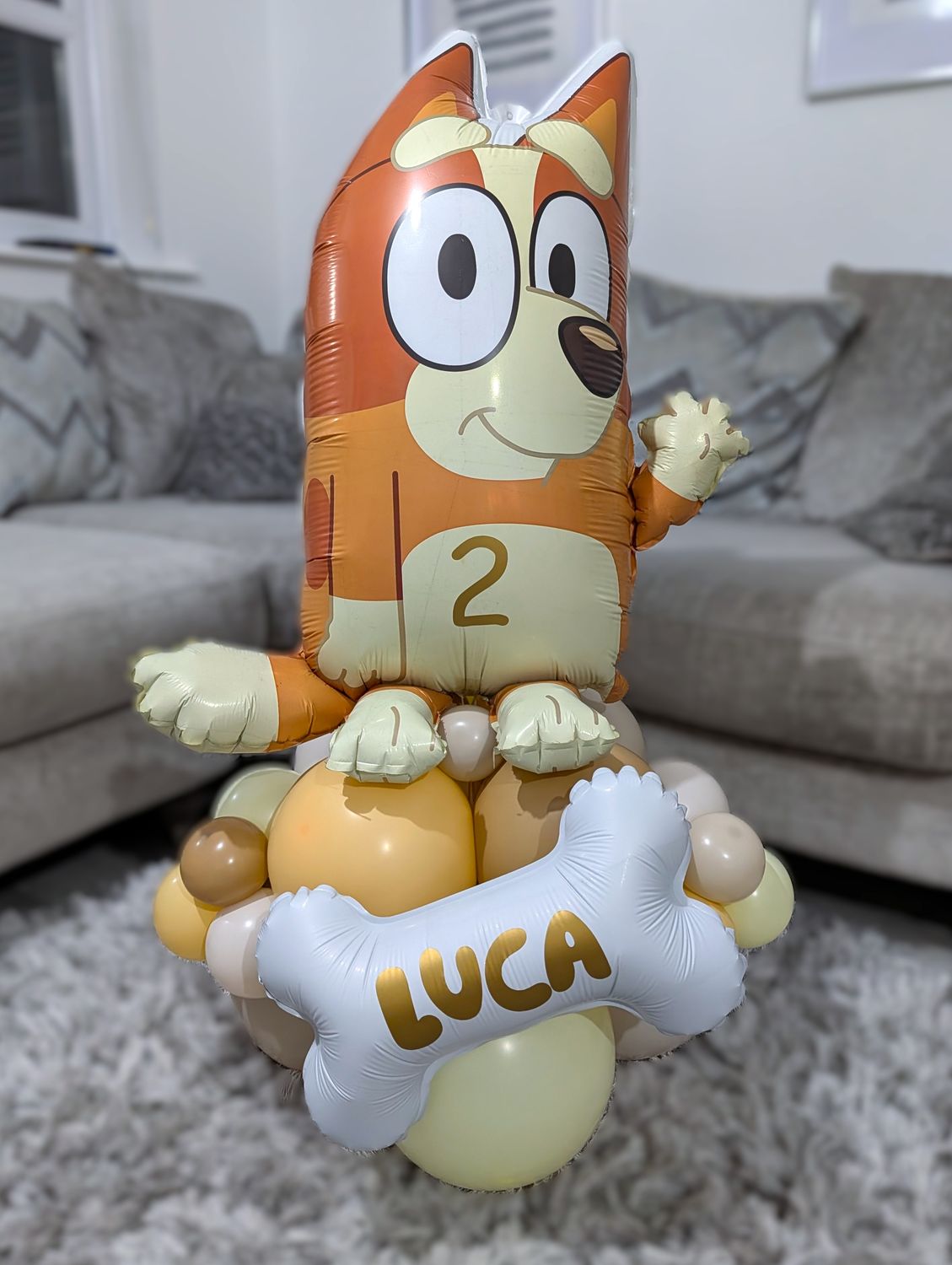Bingo Supershape Birthday Balloon Stack