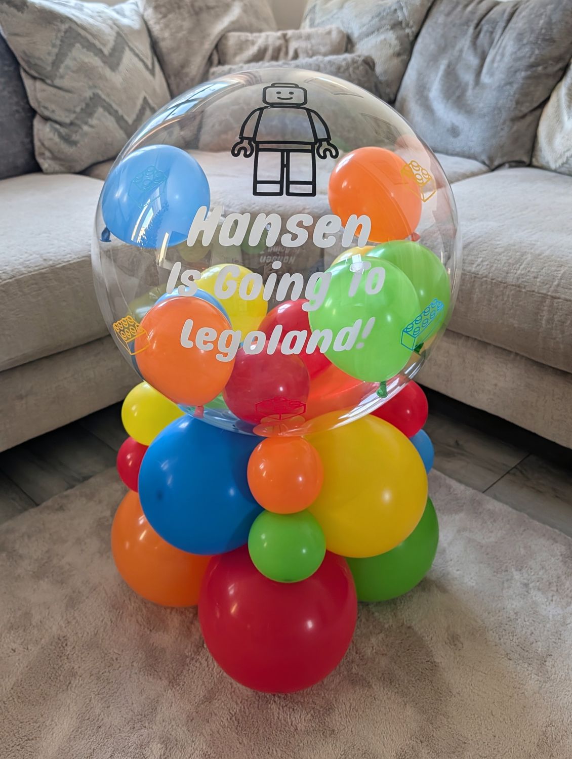 Lego Themed Bubble Stack Balloon