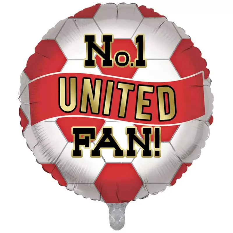 Football No.1 United Fan Round Foil Balloon