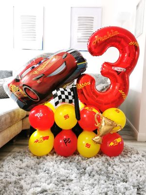 Deluxe Disney Cars Birthday Balloon Stack Deluxe Disney Cars Birthday Balloon Stack