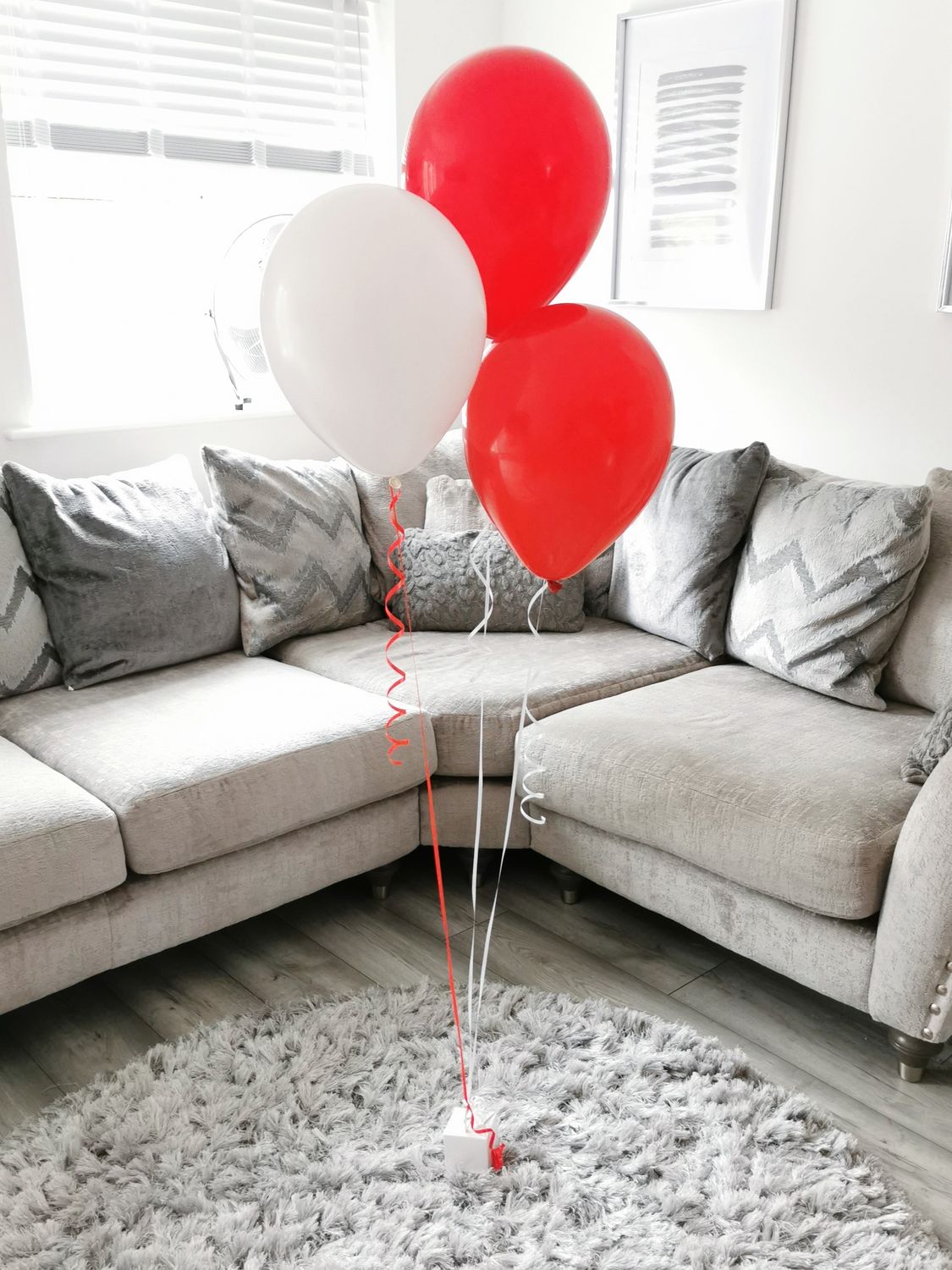 Red And White Latex Balloon Bouquets