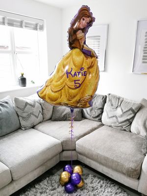 Giant Disney Princess Belle Helium Balloon | Inflated Delivery Tyldesley