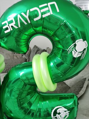 Alien vs. Predator Balloon Stack with Personalised Green Number