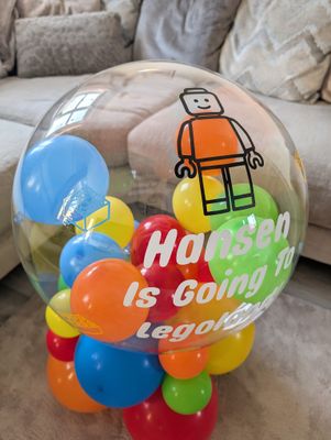 Lego Themed Bubble Stack Balloon
