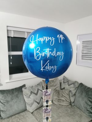 Helium Money Gift Orbz Balloon – Available in Any Colour
