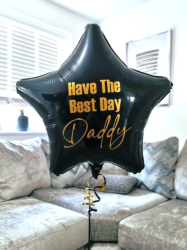 Helium Filled Personalised Star Balloon