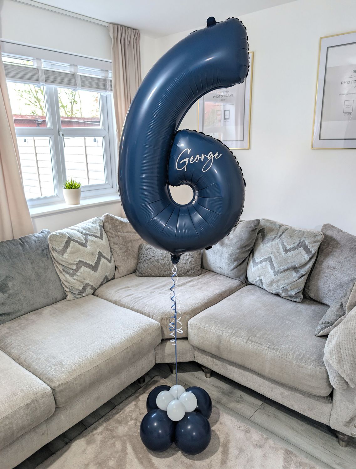 Personalised Navy Blue 34" Helium Number Balloon