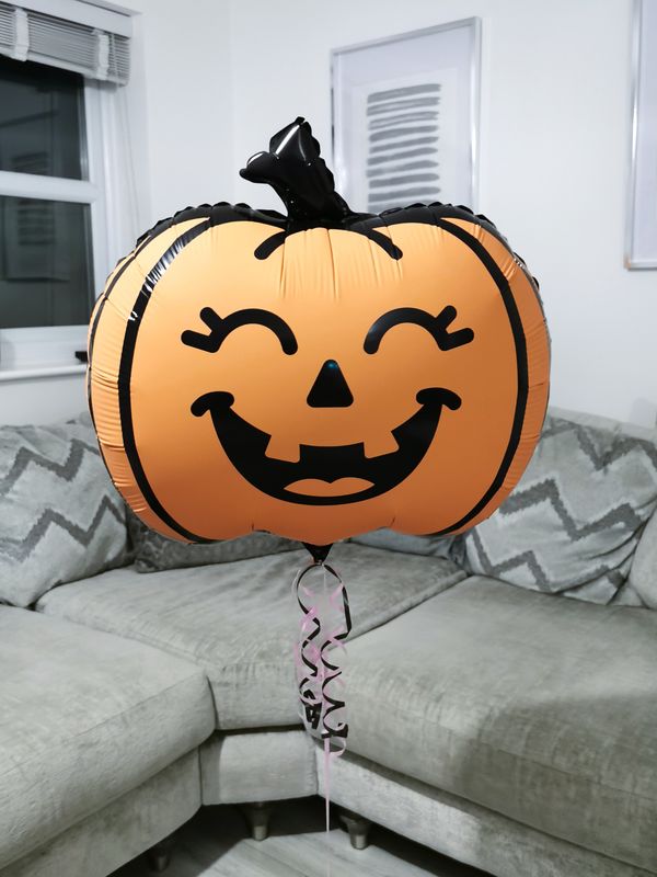 Helium Pumpkin Pop Me Balloon
