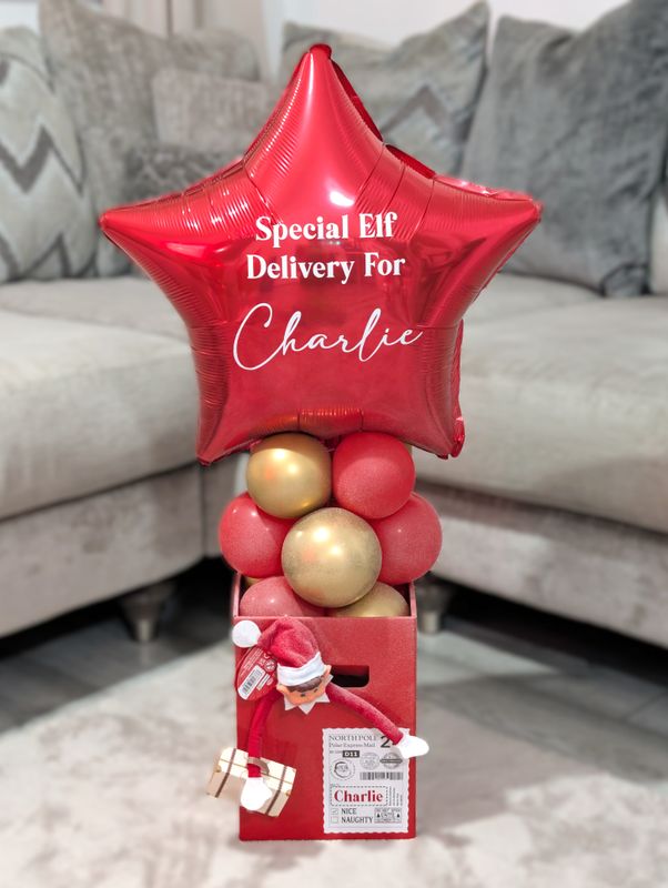 Elf Arrival Postbox Balloon Display