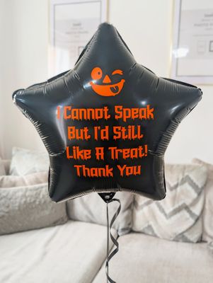 Halloween I Cannot Speak But I’d Still Like a Treat Balloon