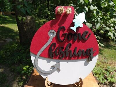 Gone Fishing~ Reel Great Dad 10"x12" 3D Wall Art