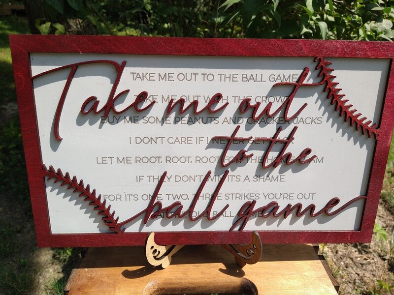 Take Me Out to the Ball Game 10&quot;x16&quot; 3D Wall Art