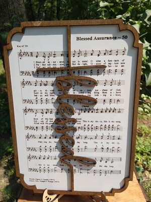 Blessed Assurance Hymn 10"x14" 3D Wall Art
