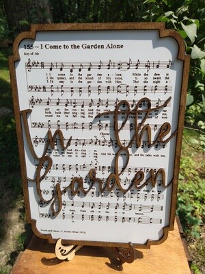 I Come to the Garden Hymn 10"x14" 3D Wall Art