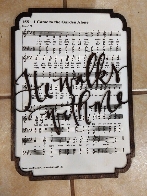 I Come to the Garden Hymn 10&quot;x14&quot; 3D Wall Art