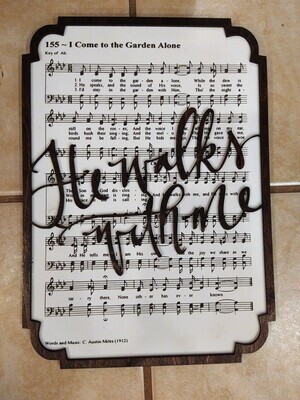 I Come to the Garden Hymn 10&quot;x14&quot; 3D Wall Art