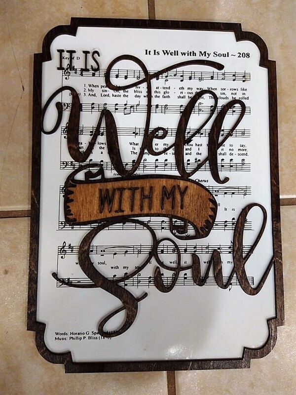 It is Well with my Soul Hymn 10&quot;x14&quot; 3D Wall Art